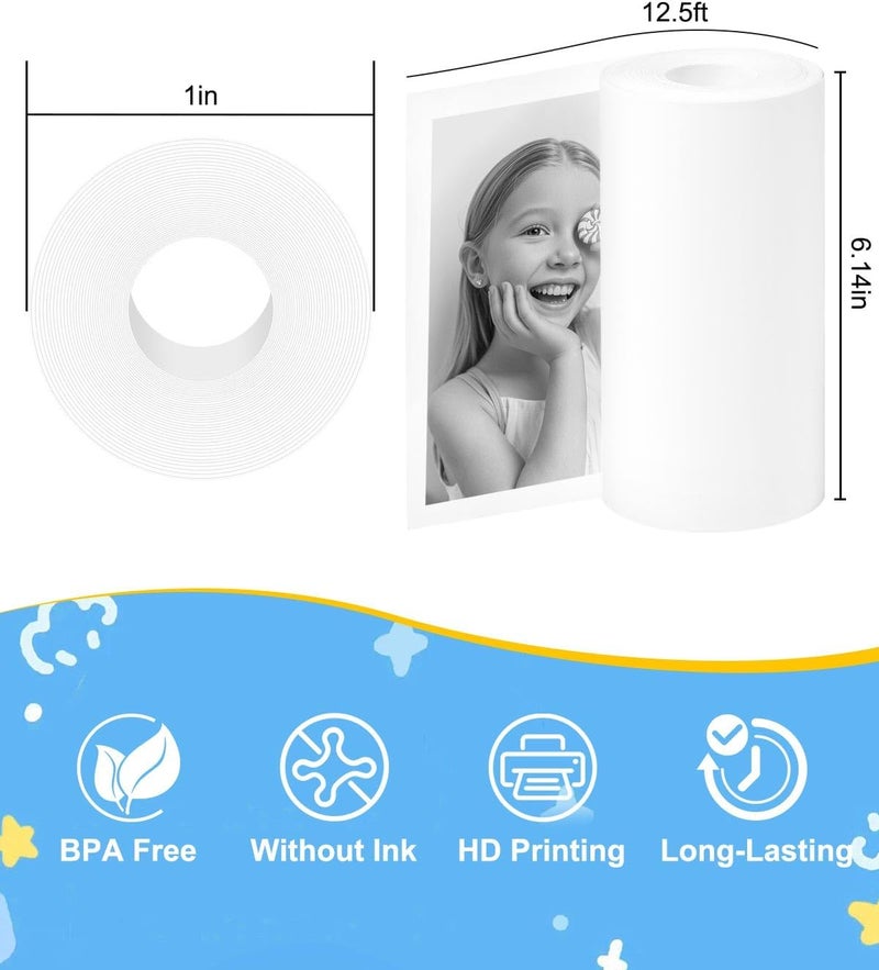 OTJ 3 Rolls Instant Camera Refill Print Paper, HD Kidizoom Print Camera Paper Refill - Image 2